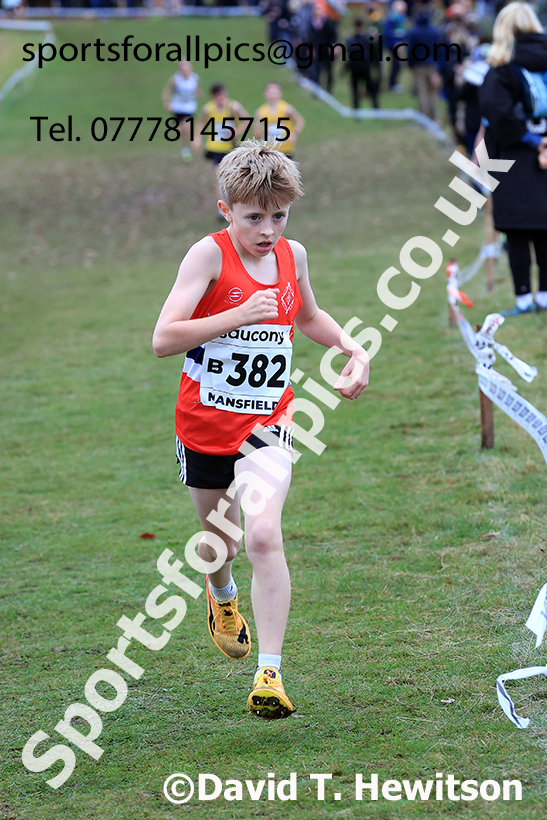 Boys Under-13s 2024 National Cross Country Relays, Berry Hill Park, Mansfield.   Photo: David T. Hewitson/Sports for All Pic